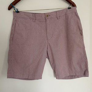 Banana Republic Red Striped Aiden Shorts